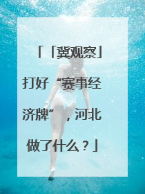 「冀观察」打好“赛事经济牌”，河北做了什么？