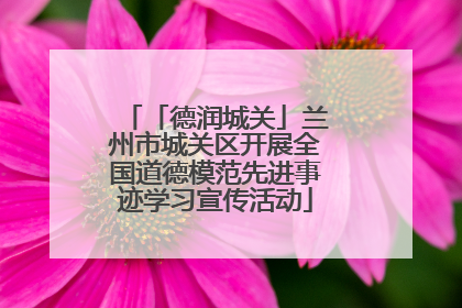 「德润城关」兰州市城关区开展全国道德模范先进事迹学习宣传活动