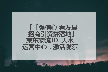 「强信心 看发展·招商引资拼落地」京东物流JDL天水运营中心：激活陇东南区域经济新引擎