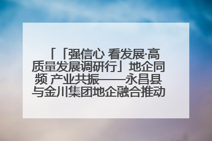 「强信心 看发展·高质量发展调研行」地企同频 产业共振——永昌县与金川集团地企融合推动重大项目建设