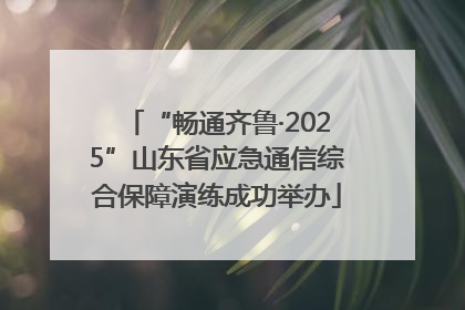 “畅通齐鲁·2025”山东省应急通信综合保障演练成功举办