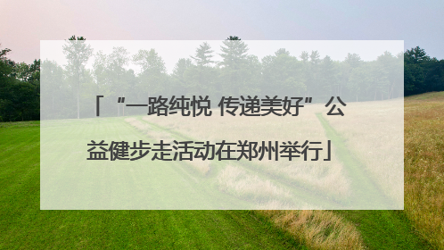 “一路纯悦 传递美好”公益健步走活动在郑州举行