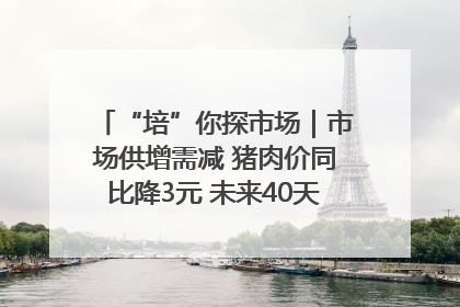 “培”你探市场｜市场供增需减 猪肉价同比降3元 未来40天便宜猪肉敞开吃