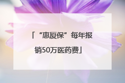 “惠厦保”每年报销50万医药费