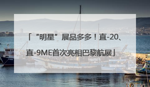 “明星”展品多多！直-20、直-9ME首次亮相巴黎航展