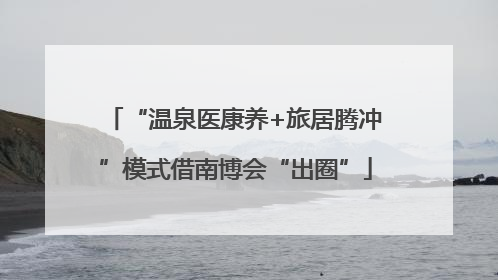 “温泉医康养+旅居腾冲”模式借南博会“出圈”