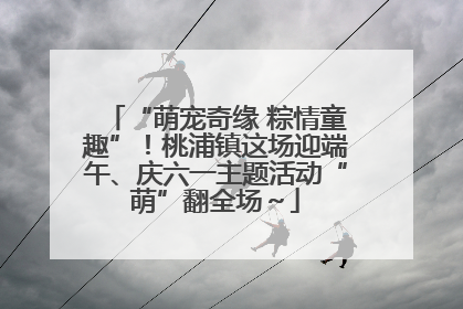 “萌宠奇缘 粽情童趣”！桃浦镇这场迎端午、庆六一主题活动“萌”翻全场～
