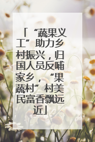 “蔬果义工”助力乡村振兴，归国人员反哺家乡，“果蔬村”村美民富香飘远近