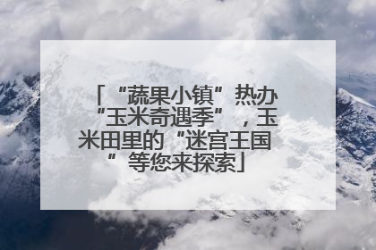 “蔬果小镇”热办“玉米奇遇季”，玉米田里的“迷宫王国”等您来探索