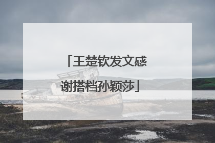 王楚钦发文感谢搭档孙颖莎