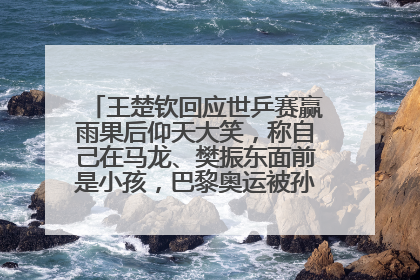 王楚钦回应世乒赛赢雨果后仰天大笑，称自己在马龙、樊振东面前是小孩，巴黎奥运被孙颖莎带着打