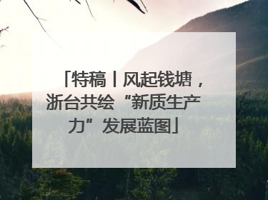特稿丨风起钱塘，浙台共绘“新质生产力”发展蓝图