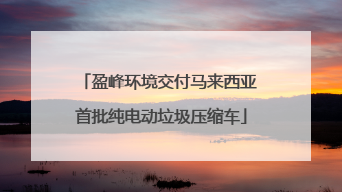 盈峰环境交付马来西亚首批纯电动垃圾压缩车