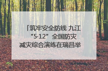 筑牢安全防线 九江“5·12”全国防灾减灾综合演练在瑞昌举行（组图｜视频）
