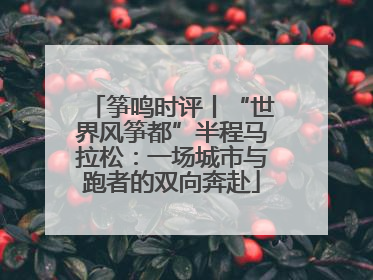 筝鸣时评丨“世界风筝都”半程马拉松：一场城市与跑者的双向奔赴
