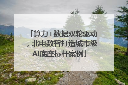 算力+数据双轮驱动，北电数智打造城市级AI底座标杆案例