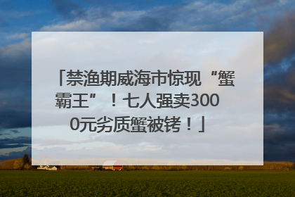 禁渔期威海市惊现“蟹霸王”！七人强卖3000元劣质蟹被铐！