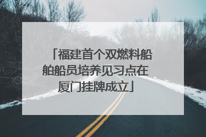 福建首个双燃料船舶船员培养见习点在厦门挂牌成立