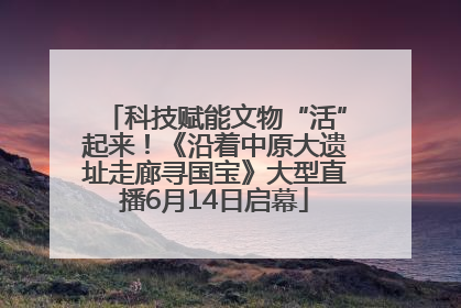 科技赋能文物“活”起来！《沿着中原大遗址走廊寻国宝》大型直播6月14日启幕
