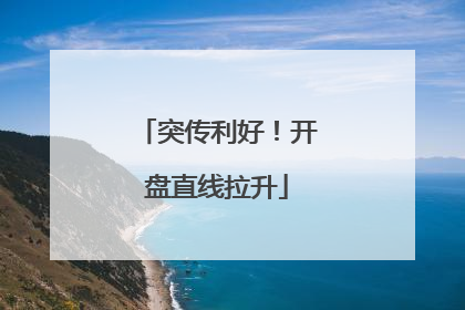 突传利好！开盘直线拉升