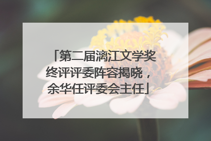 第二届漓江文学奖终评评委阵容揭晓，余华任评委会主任