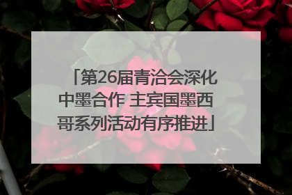 第26届青洽会深化中墨合作 主宾国墨西哥系列活动有序推进
