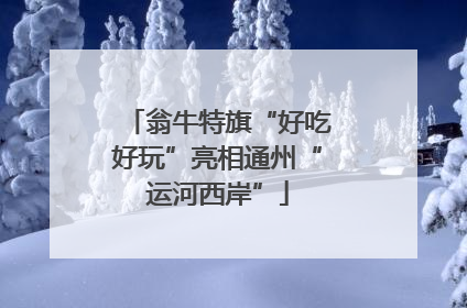 翁牛特旗“好吃好玩”亮相通州“运河西岸”