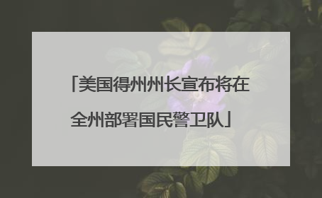 美国得州州长宣布将在全州部署国民警卫队