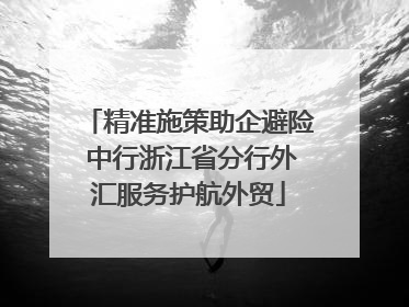 精准施策助企避险 中行浙江省分行外汇服务护航外贸