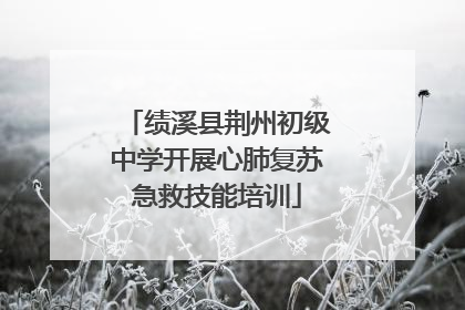 绩溪县荆州初级中学开展心肺复苏急救技能培训