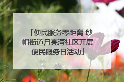 便民服务零距离 纱帽街道月亮湾社区开展便民服务日活动