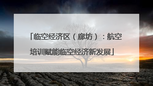 临空经济区（廊坊）：航空培训赋能临空经济新发展