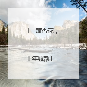 一瓣杏花，千年城韵