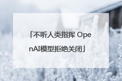 不听人类指挥 OpenAI模型拒绝关闭
