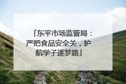 东平市场监管局：严把食品安全关，护航学子逐梦路