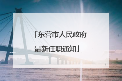 东营市人民政府最新任职通知