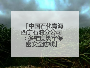 中国石化青海西宁石油分公司：多维度筑牢保密安全防线