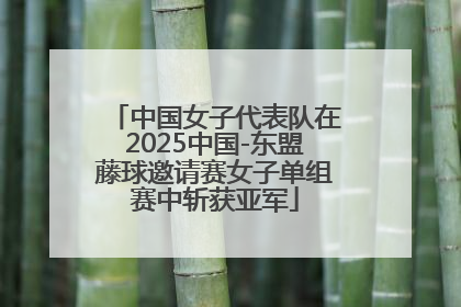 中国女子代表队在2025中国-东盟藤球邀请赛女子单组赛中斩获亚军
