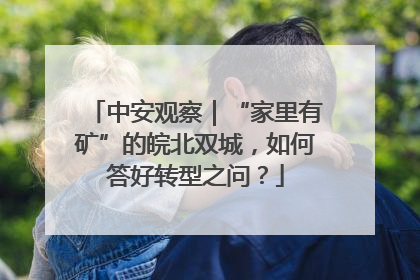 中安观察｜“家里有矿”的皖北双城，如何答好转型之问？
