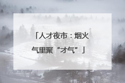 人才夜市：烟火气里聚“才气”