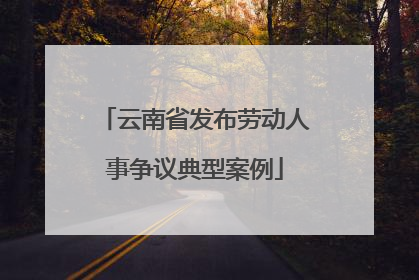 云南省发布劳动人事争议典型案例