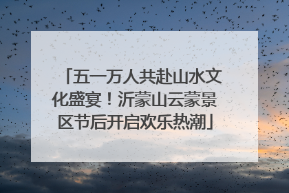 五一万人共赴山水文化盛宴！沂蒙山云蒙景区节后开启欢乐热潮