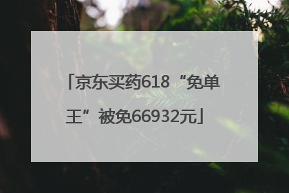 京东买药618“免单王”被免66932元