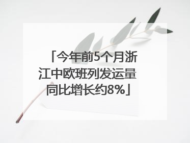 今年前5个月浙江中欧班列发运量同比增长约8%