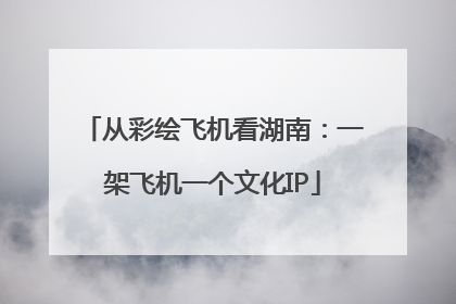 从彩绘飞机看湖南：一架飞机一个文化IP