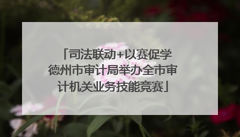 司法联动+以赛促学 德州市审计局举办全市审计机关业务技能竞赛
