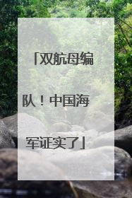 双航母编队！中国海军证实了