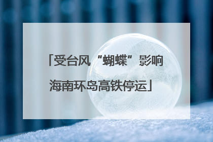 受台风“蝴蝶”影响 海南环岛高铁停运
