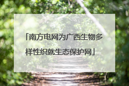 南方电网为广西生物多样性织就生态保护网