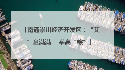 南通崇川经济开发区：“艾”意满满 一举高“粽”